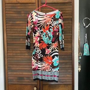 Floral Cache Dress, Size 2